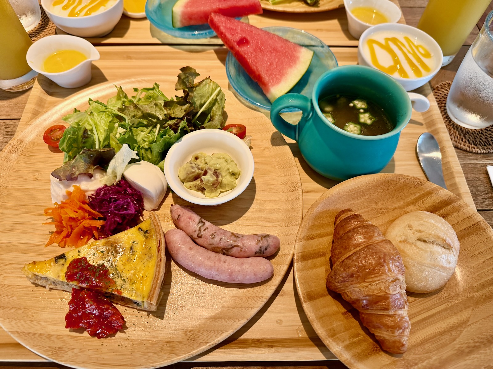 the rescape滞在時の朝食プレート / Breakfast during our stay at the rescape Miyakojima